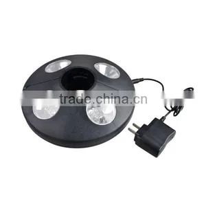 Black Patio Balcony Wireless Spot 24+4 Led Clamp Lever Light Umbrella thumbnail-4