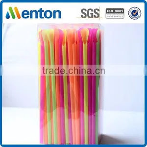 Colorful Plastic Drinking Straw With Spoon Manufacturer thumbnail-2
