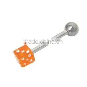 Dice Body Jewelry, Cone Tongue Ring Barbell thumbnail-1