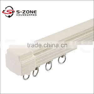 Ivory White Curtain Rail in Metal thumbnail-1