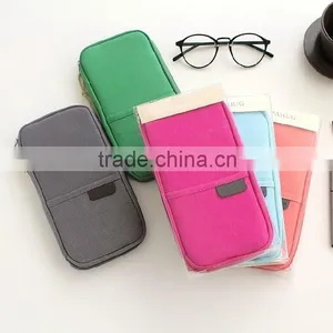 Soft Nylon Women Travel Passport Holder Mobile Case / Travel Card Holder thumbnail-3