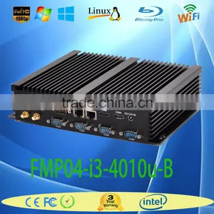 Industry Computer i3 Fanless Industry Mini PC With Intel Dual Core i3 4010u 1.7G Intel HD4K Resolution 2*MSATA+SATA thumbnail-1