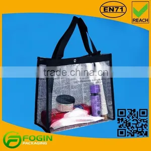 Pvc Cosmetic Loop Handle Bag With Button thumbnail-1