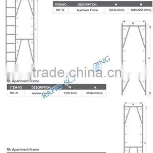 System Types of Metal Construction System High Quality Ladder Frame Scaffolding thumbnail-1