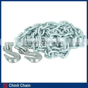 Hot Selling G70 Galvanized Chain With Clevis or Eye Grab Hooks on Both End Tow Chain thumbnail-1