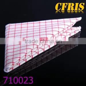 100% Cotton Red Grid Handkerchief Pocket Square Hot Sale thumbnail-1