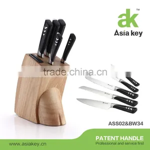 ABS+S/S 430 Handle,high Class Knife Set, Wooden Block With Sharpener thumbnail-1