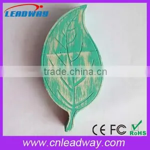Wooden Leaf Shaped USB 2.0 Flash Drive 64MB-64GB thumbnail-3