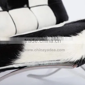 Cowhide Barcelona Chair for Living Room thumbnail-3
