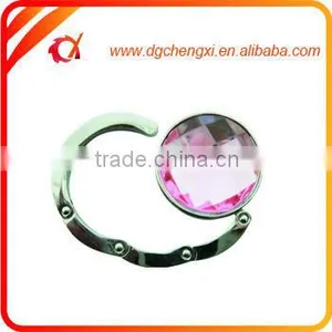 Pink Crystal Metal Bag Hanger thumbnail-1