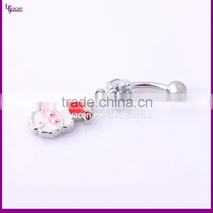 Surgical Steel Lovey Santa Claus Belly Chain Piercing thumbnail-2