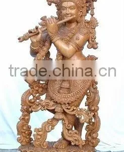 Wooden Krishna thumbnail-1