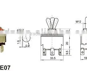 2 Pole On-off Machinery Toggle Switch Wth Waterproof,Three Pole TPST 3-way Toggle Switch thumbnail-4