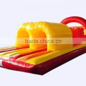 6mLx3.3mWx2.8mH Red Yellow Fire Hot Inflatable Obstacle Course Outdoor Adult Inflatable Obstacle Course Cheap thumbnail-2