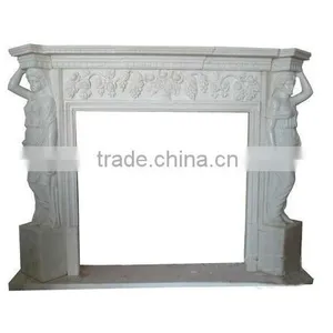 Stone Fireplace Carved Marble Fireplace thumbnail-1