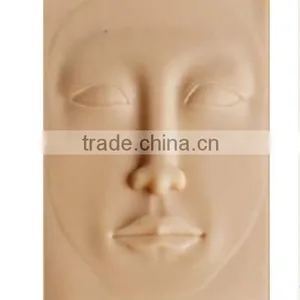 Tattoo Silicone Permanent Makeup Mannequin Head ,Permanent Makeup Practice Skin 3D Rubber Tattoo Practice Skin thumbnail-2