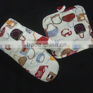 Printed Cotton Kitchen Glove /oven Mitten thumbnail-1