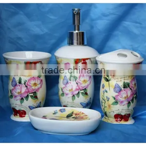 4pcs Ceramic Bathroom Set thumbnail-1