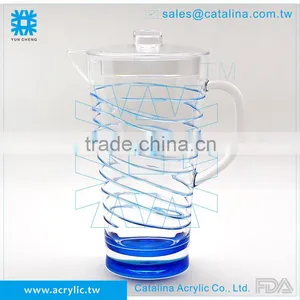 Clear Acrylic 2.47L Plastic Water Bottle Pitcher thumbnail-3