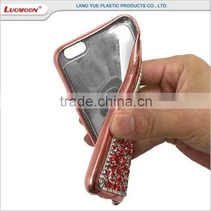 Full Rhinestone Pink Color Plating Soft Tpu Back Cover Case for Vivo Y11 Y21 Y31 Y51 Y28 thumbnail-3