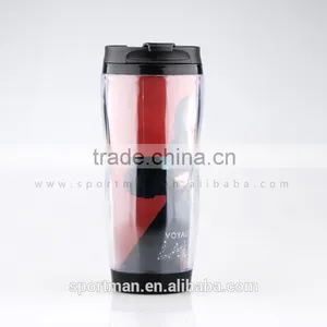 Non-spill Stainless Steel Travel Mug With Logo Imprint 16oz Paper Insert Coffee Mug Vacuum&thermos Flask Mug thumbnail-3