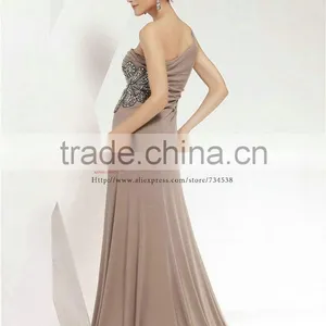 One Shoulder Embroidered Spandex Cotton Maxi Nice Party Dress thumbnail-3