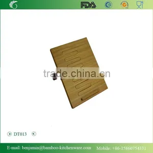 DT013/Hot Sales Bamboo Square Ipad Holder,New Design Bamboo Ipad Rack,Tablet Stand thumbnail-1