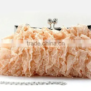 2014 Wholesale Elegant Fashion Party Bag Black Lace Evening Bags thumbnail-1