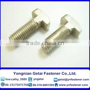T-head Bolts With Square Neck Bolts , Hot Dip Galvanized (H.D.G) /Galvanized With Black /yellow Zinc Plated/blue White thumbnail-3