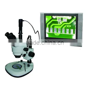 VMA35N-TZ45 Zoom Top and Bottom LED Lighting TV Set Video Stereo Microscope thumbnail-1