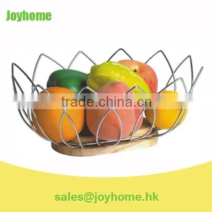 Fruit Holding Rack Flower Shape Wooden Base Fruit Basket thumbnail-1