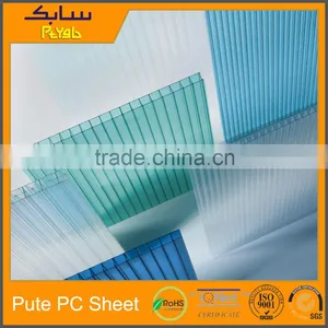Multicell Structured Clear Polycarbonate Flat pc Roofing Panel thumbnail-1
