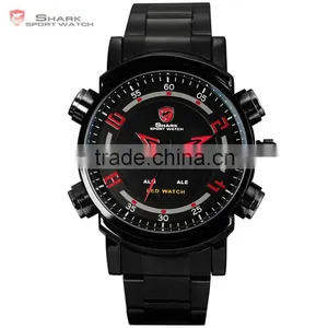 SHARK Sport Men Multiple Function Japan Movement Large Dial LED Display Digital Wrist Watches thumbnail-1