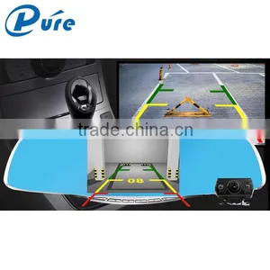 Dual Lens Rear View Mirror Recorder Dual Lens Vehicle Car Camera DVR Video Recorder G-Sensor Car Camera FHD Recorder thumbnail-1