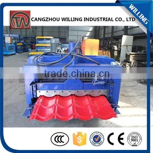 Hydraulic Metal Roofing Making Machine Glazed Tile Roll Forming Line thumbnail-5