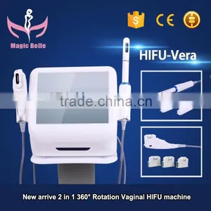 Deep Wrinkle Removal CE Certificated 2 In 1 Hifu Eye Lines Removal For Face Wrinkle Remover Female Hifu Vaginal Tightening Machine thumbnail-1