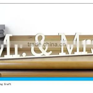 Freestanding Home Decor Mr & Mrs Wood Word Sign thumbnail-1