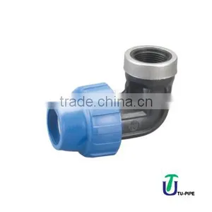 PP 90 Elbow With Female Threaded Offtake DIN 8076 / ISO 14236 (Spanish Style) thumbnail-1