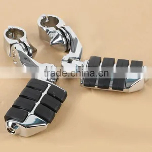 Chrome 360 Degree Adjustable Highway Footpeg Footrests For 32mm thumbnail-2