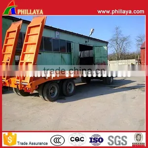ISO CCC Certification Full Type Mini Excavator Transport Lowbed Trailer With Drawbar thumbnail-4