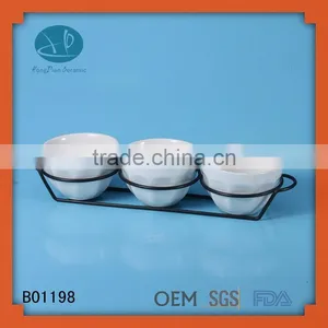 Wholesale Ceramic Soup , Custom Design Ceramic Snack Bowl , Restaurant Used Ceramic Bowl Set thumbnail-1