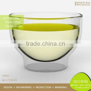 Double Wall Clear Glass Small Dessert Bowls thumbnail-4