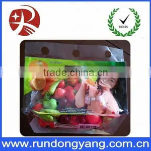 Printed Plastic Zip Lock Fruit Bag With Handle thumbnail-3