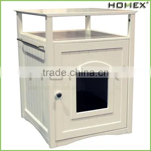 Wooden Durable White Cat Cage Mdf Pet Cage Homex_BSCI Factory thumbnail-1