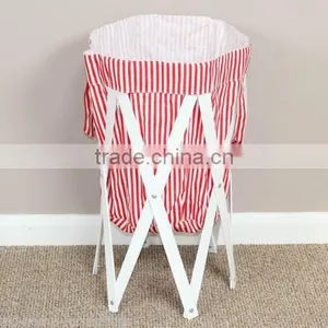 Home Decorators Hot Sale Wood Frame Round Clothes Laundry Hamper thumbnail-4