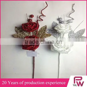 Household Items Made China Artificial Glitter Rose Flowers thumbnail-5