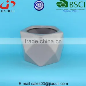 Morden Outdoor Planters Geometry Glazed Unique Ceramic Flower Pots and Planters thumbnail-1