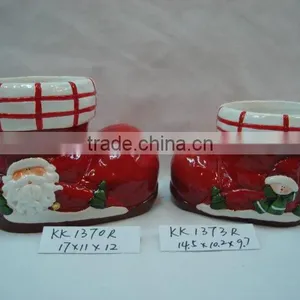 Ceramic Xmas Sock, ,santa Claus Stocking thumbnail-1