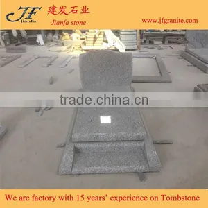Polished Grey Granite Tombstone And Monument With Classic Design thumbnail-2