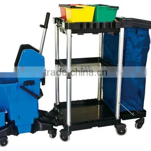 Square Janitor Cart Cleaning Trolley 05105 thumbnail-2